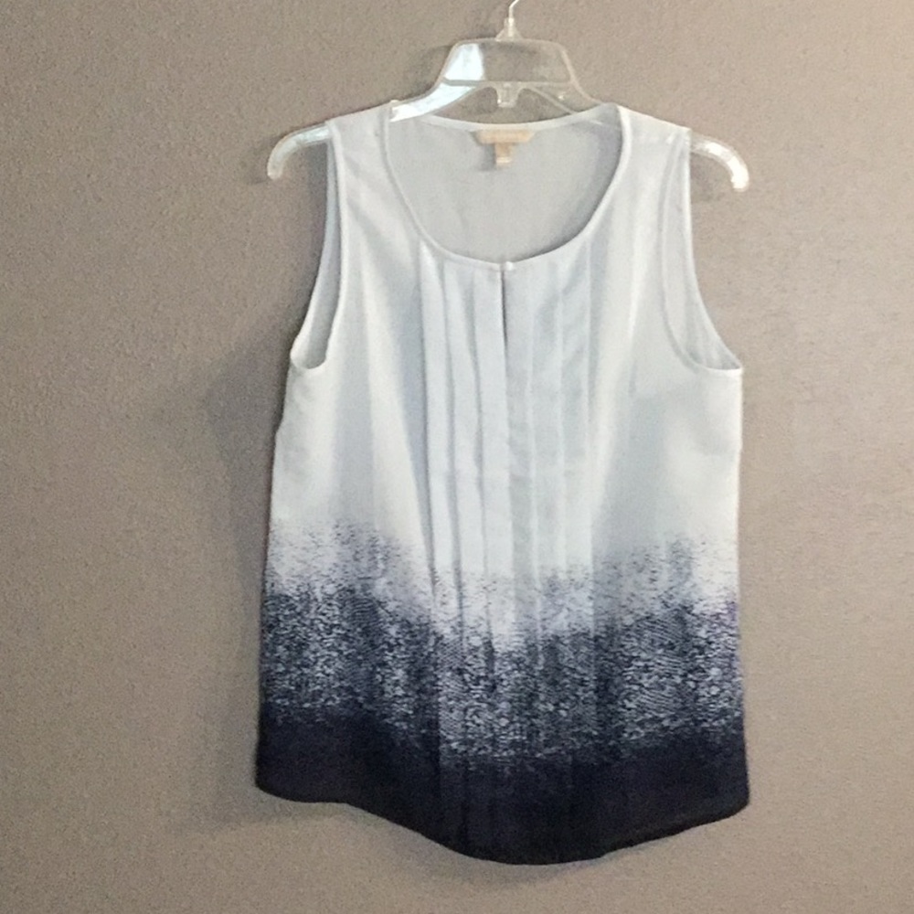 Banana republic sz S pleated gradient print blouse